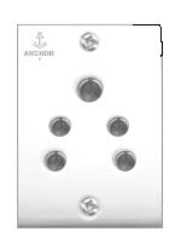 ANCHOR PW socket 6 A Three Pin Socket - 6A, WHITE, NA